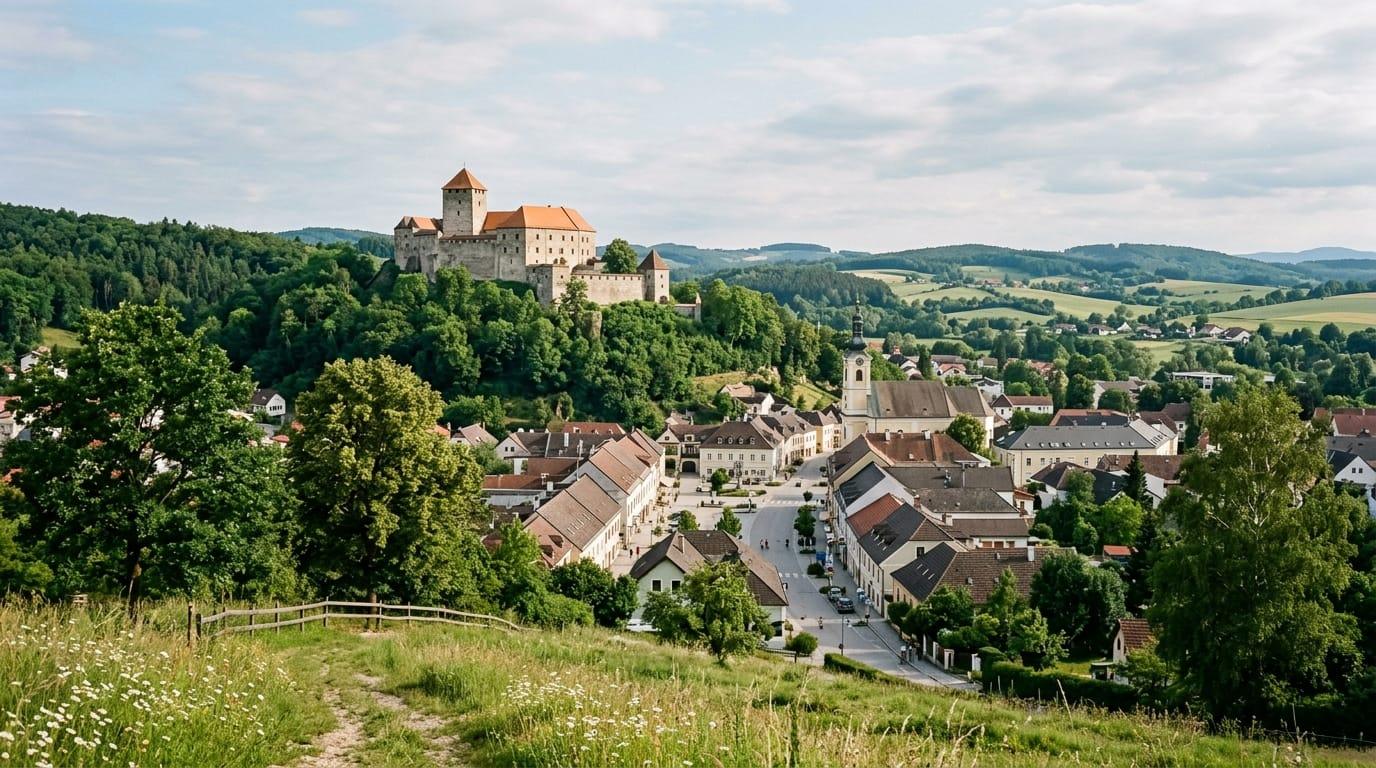 Neulengbach mit Burg über der Stadt – Einsatzgebiet von ZackAuf